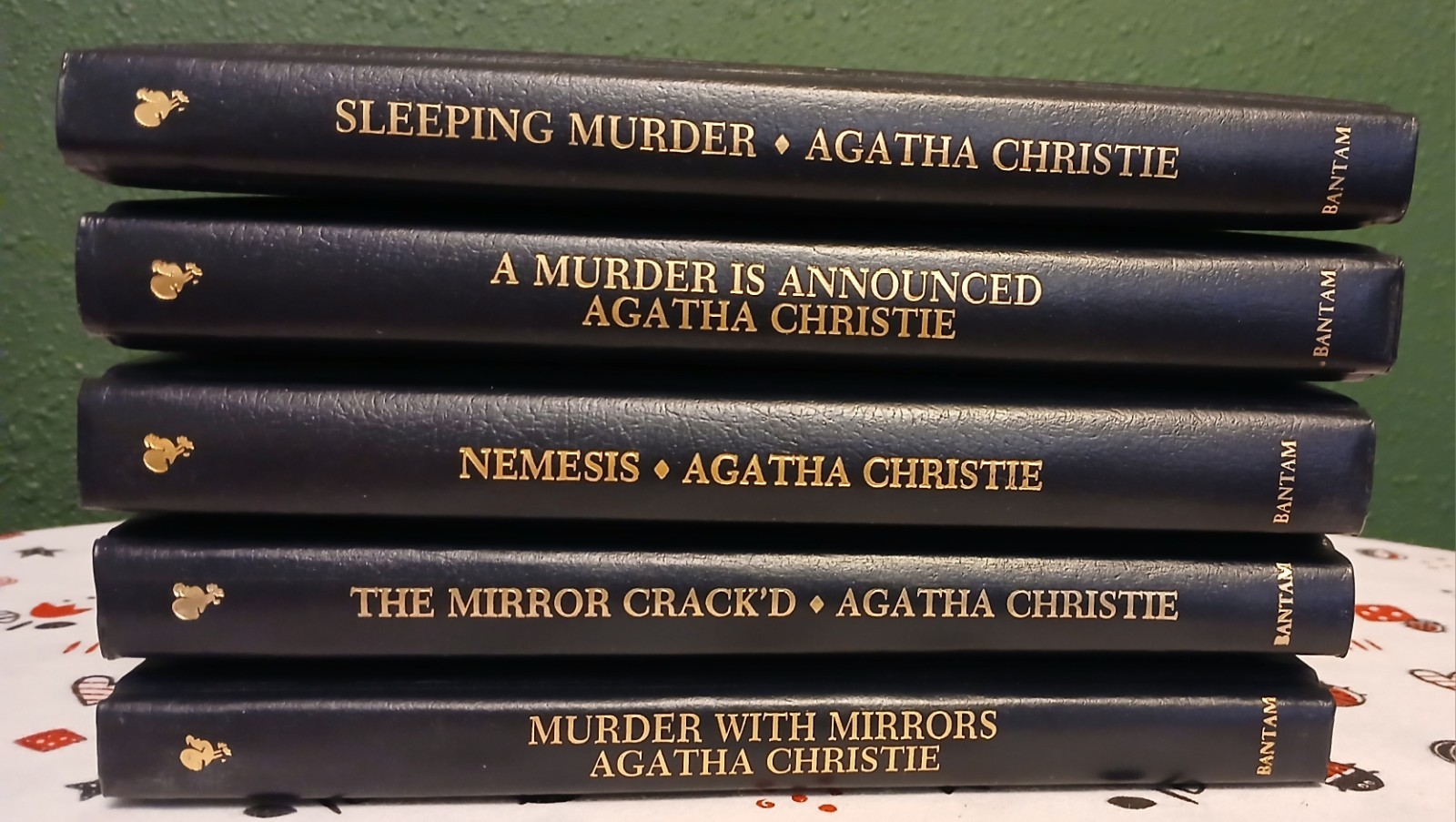 5 Agatha Christie Bantam Leatherette Miss Marple books