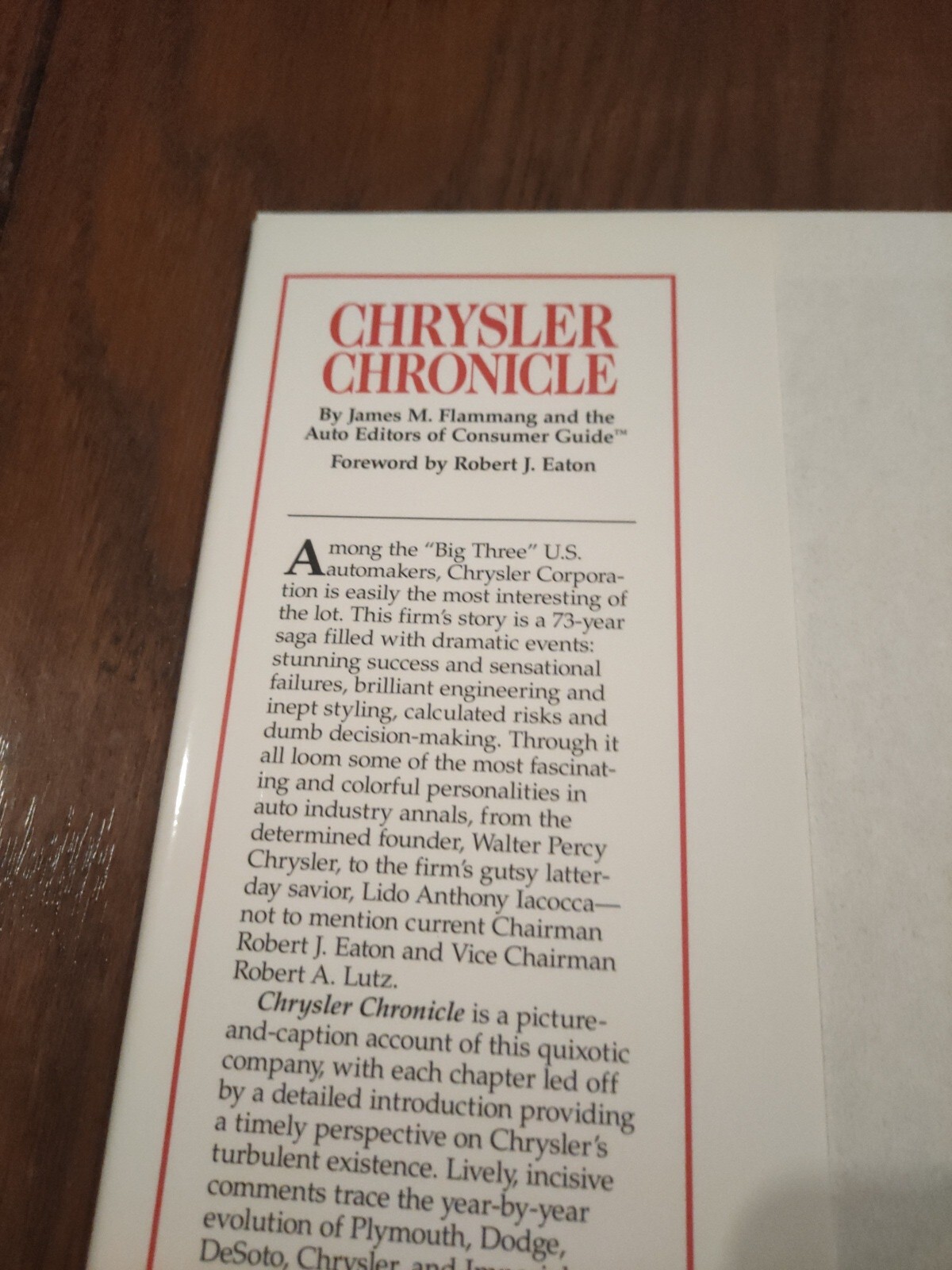CHRYSLER CHRONICLE By James M. Flammang, – Hardcover – 400+ Pages – Excellent