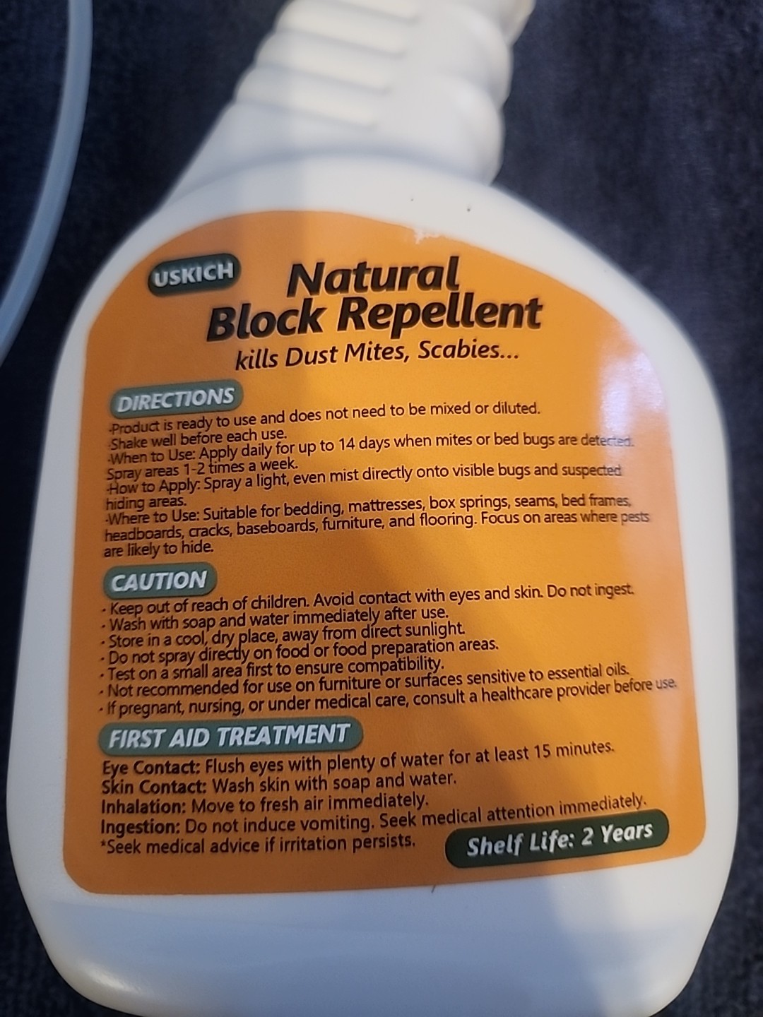 Mite Treatment Spray 16oz Kills Dust Scabies Spider Carpet Bird 2pk Free Shippin