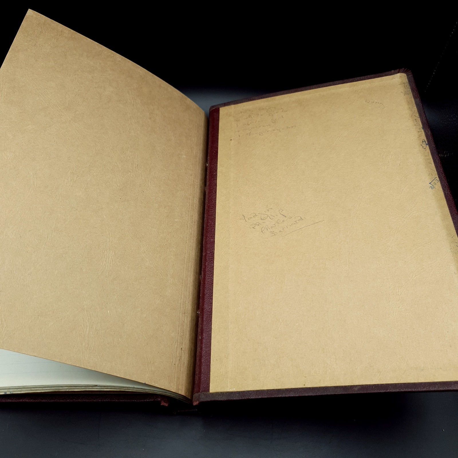 1958 Physics Student Notes College Art & Tech Leather Bound Reusable Book Large