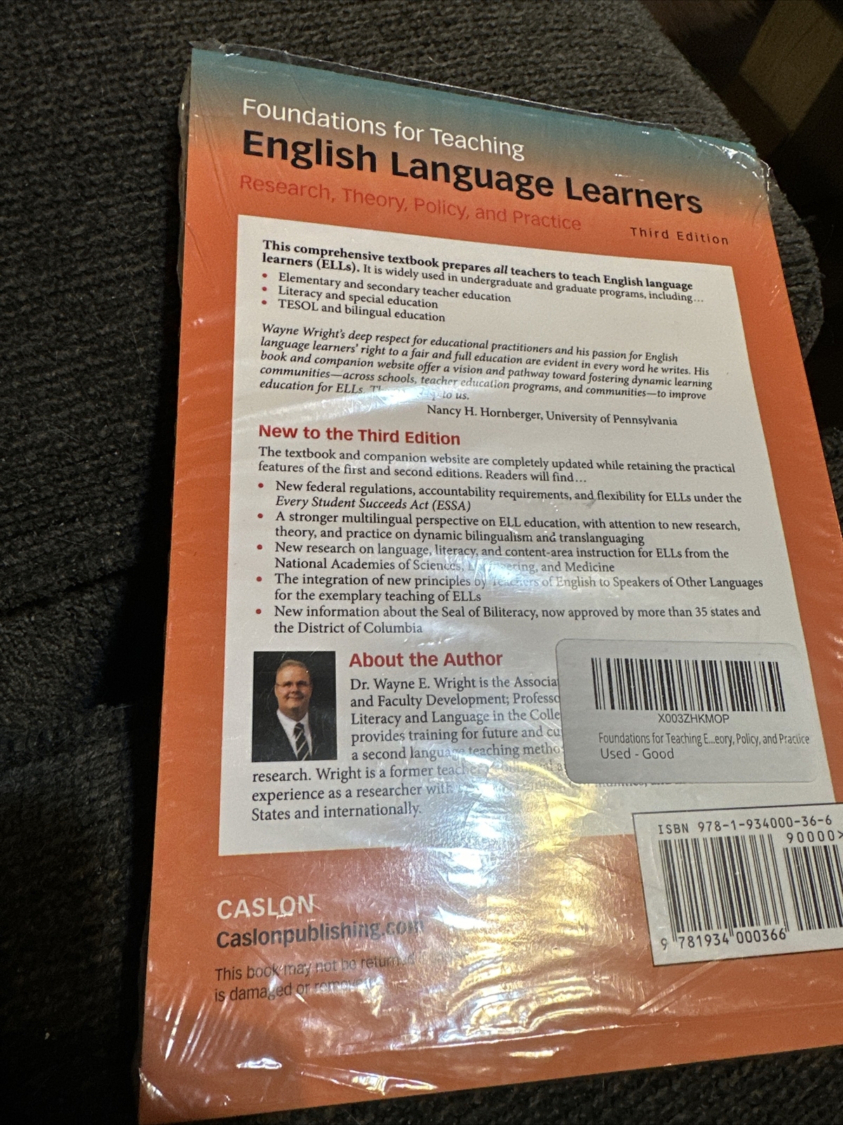 Foundations for Teaching English Language Learners 3rd Ed. by Wayne E. Wright