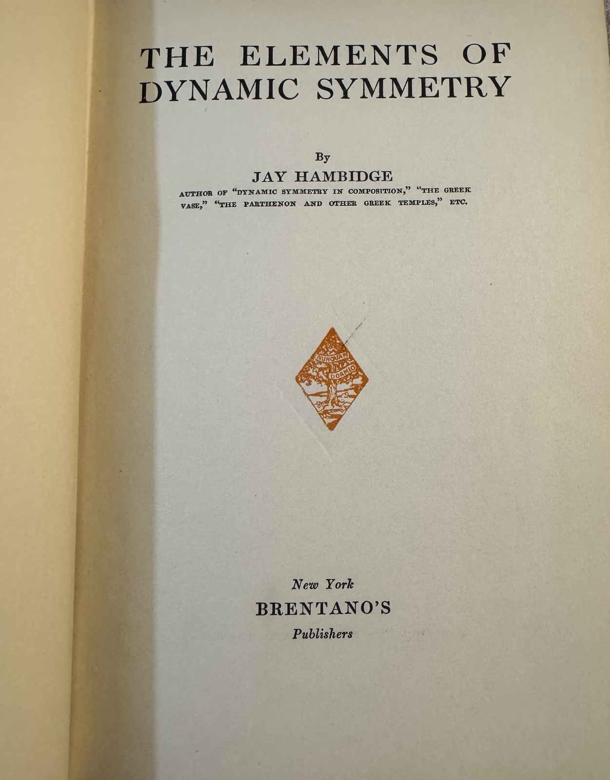 1926 The Elements of Dynamic Symmetry by Jay Hambidge-Art, Design, Mathematics