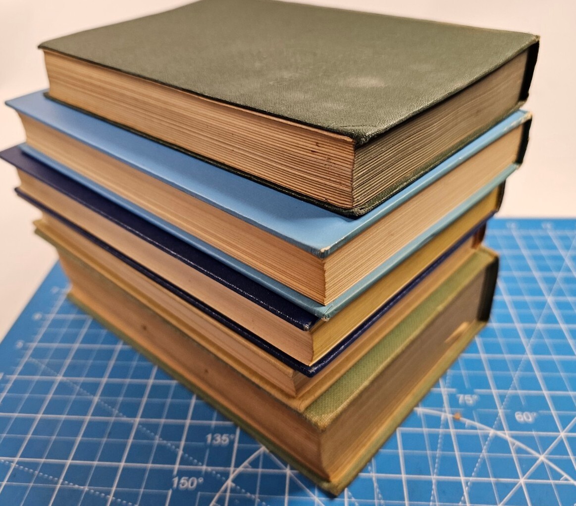 Lot of 5 Vintage Books for Staging, Decoration, Collectable Hardbacks