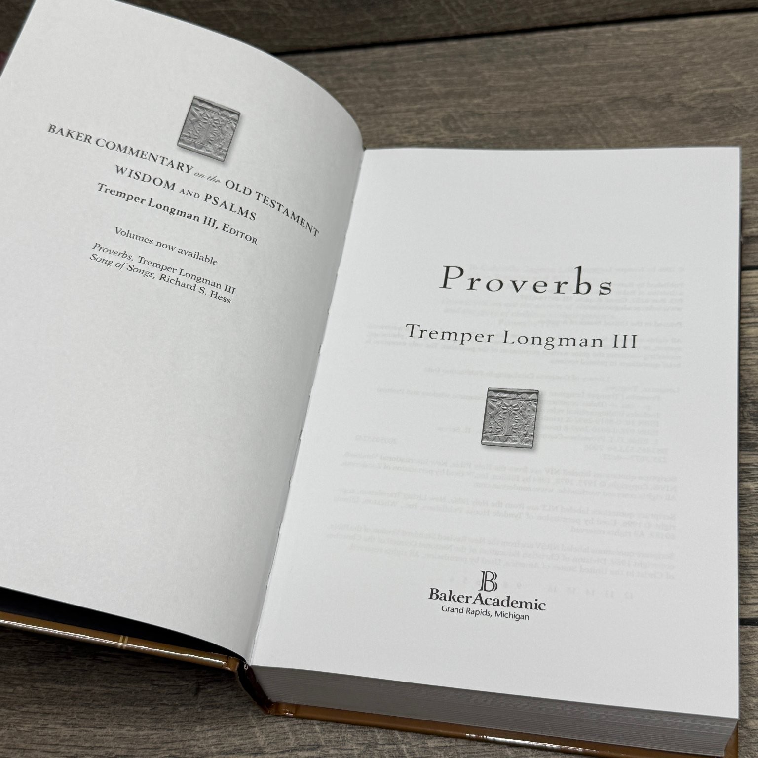 Proverbs Tremper Longman III 2006 Baker Commentary Old Testament Hardcover