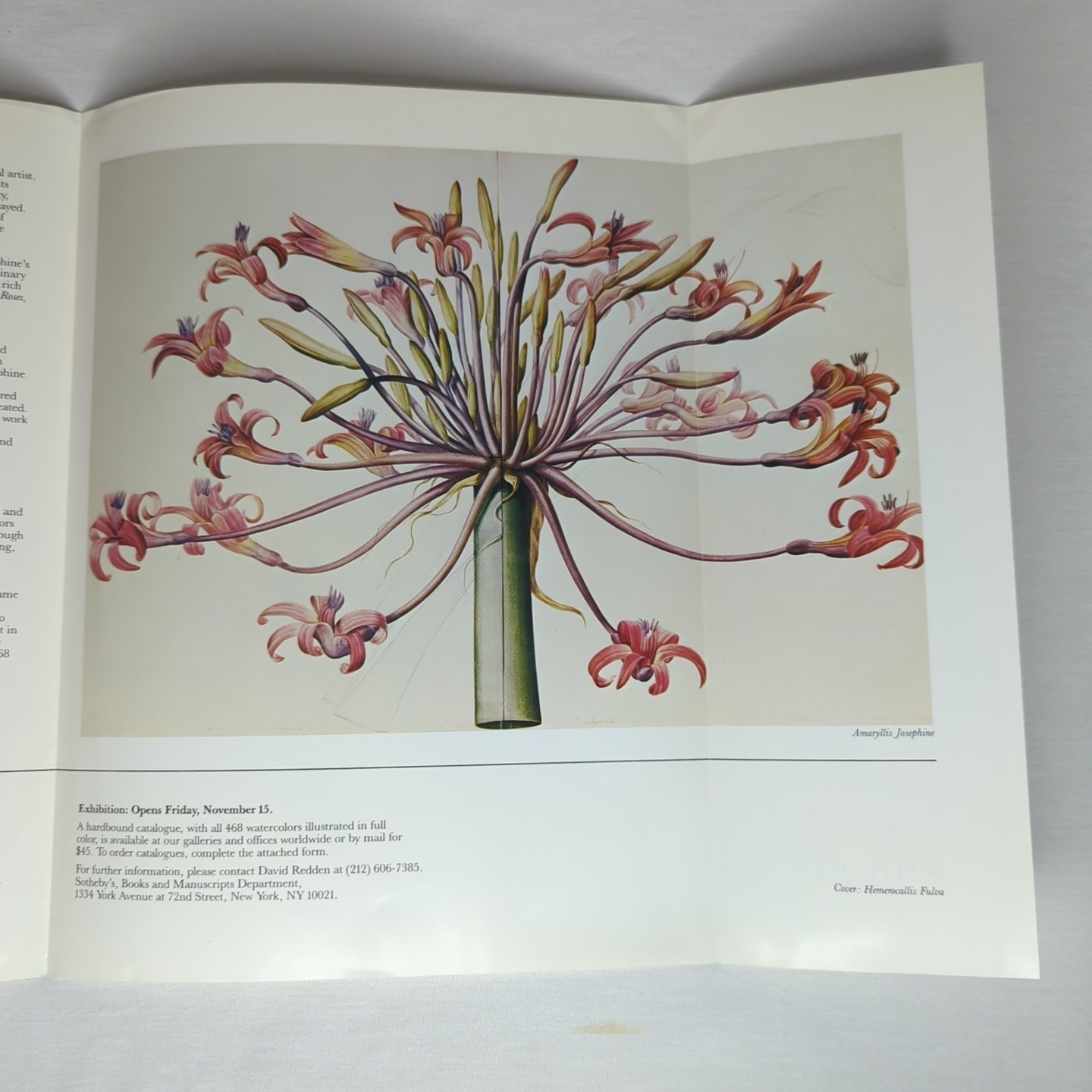 SOTHEBY’S Pierre-Joseph Redoute’s Les Liliacées Catalogue Order Form