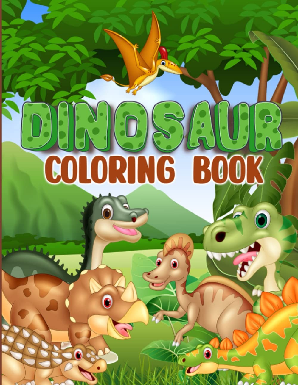 Dinosaur Coloring Book for Kids Dino Coloring Book Ages 3 and up, Gift Idea f…