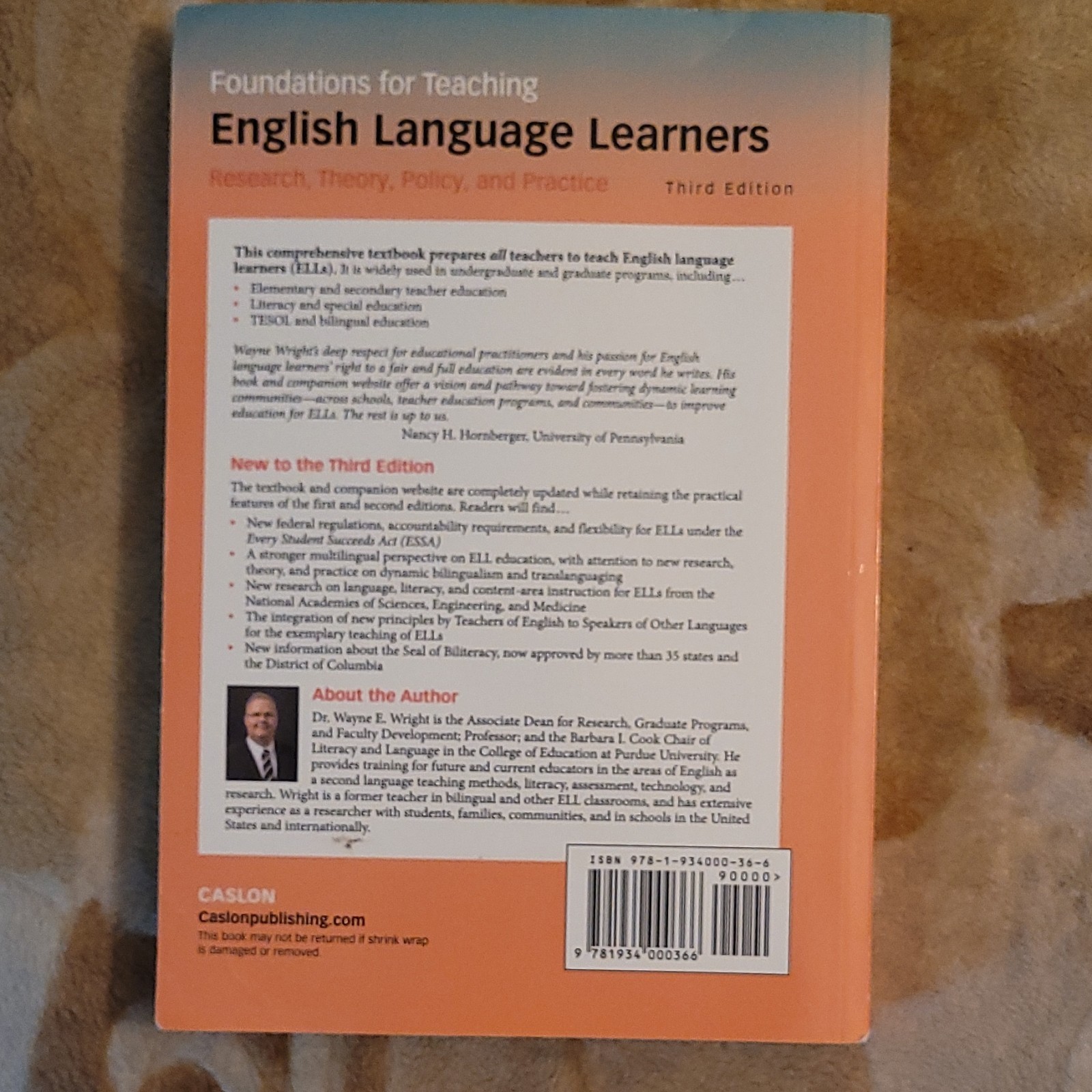 Wayne E. Wright Foundations for Teaching English Language Learners 3rd PB 2019