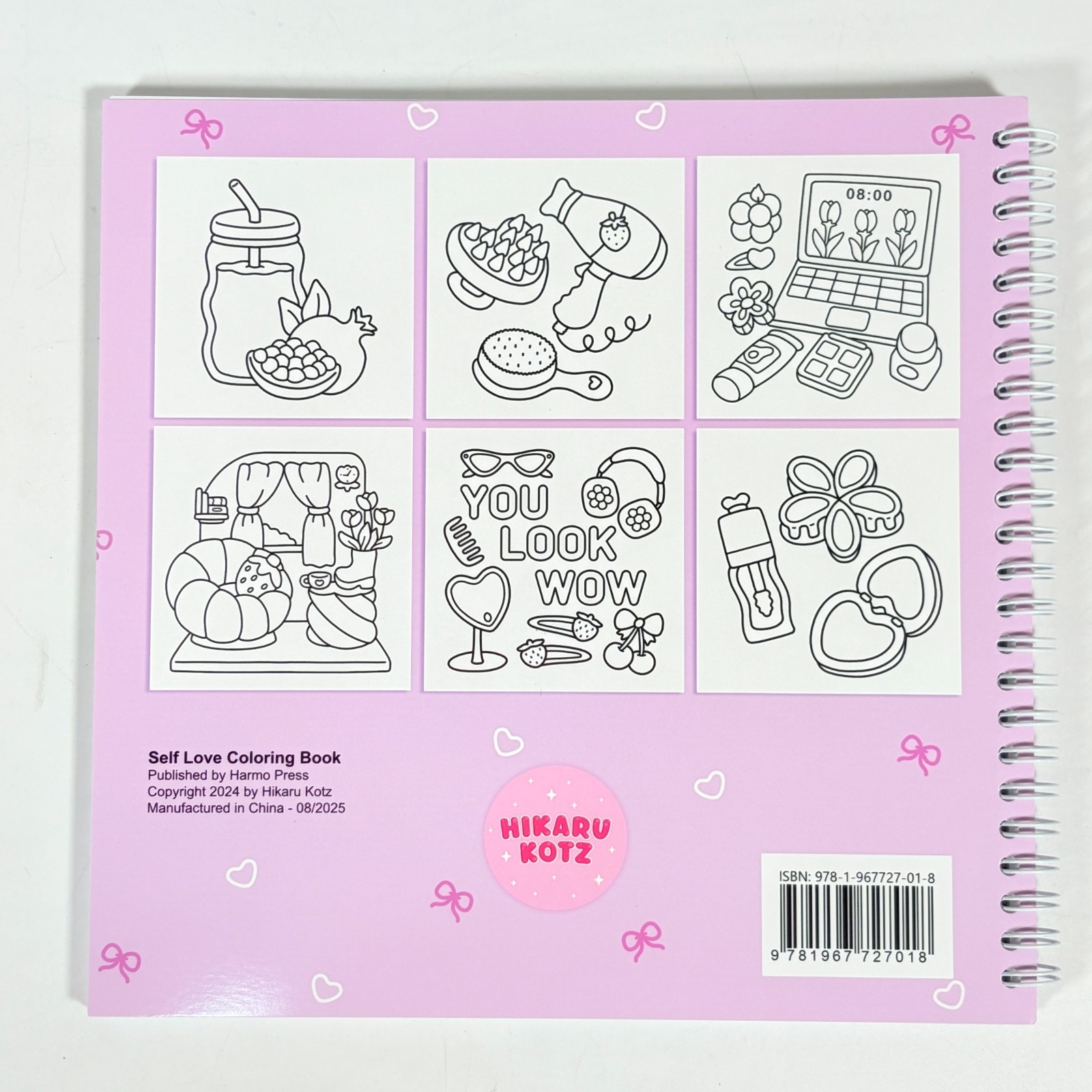 Self-Love: Girl Therapy Coloring Book, Spiral Bound, 40 pg. , 8.5″ x 8.5″