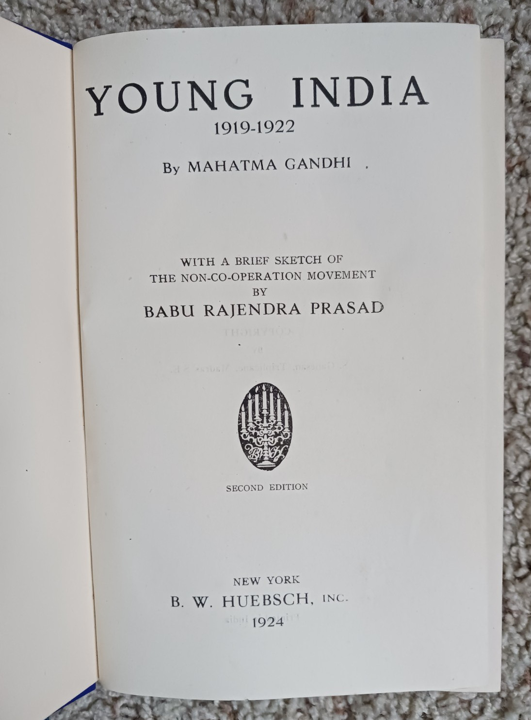 Young India 1919-1922 by Mahatma Gandhi/2nd. Ed. hardback Printed in India 1924