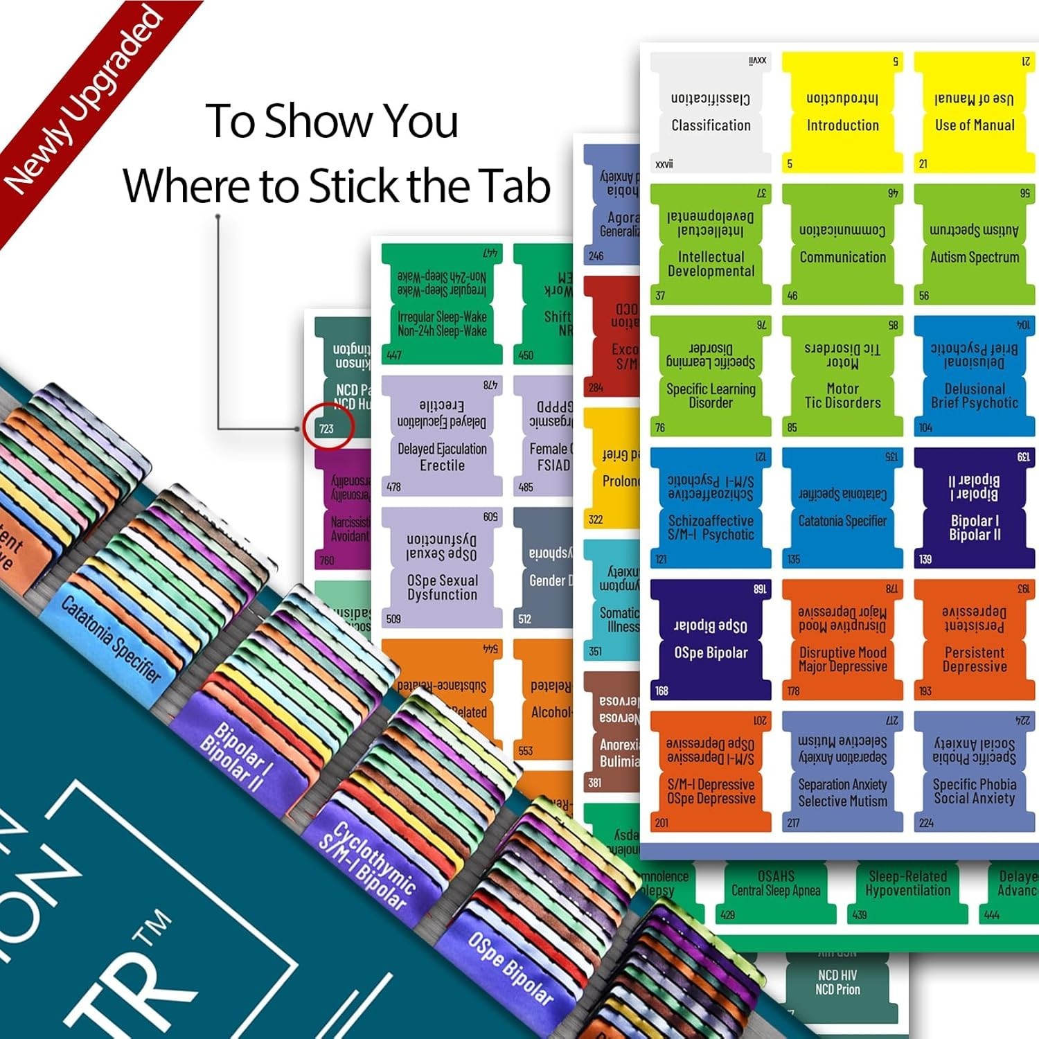 DSM-5-TR Paperback book with Color-Coded Index Tabs isbn 978-0890425763