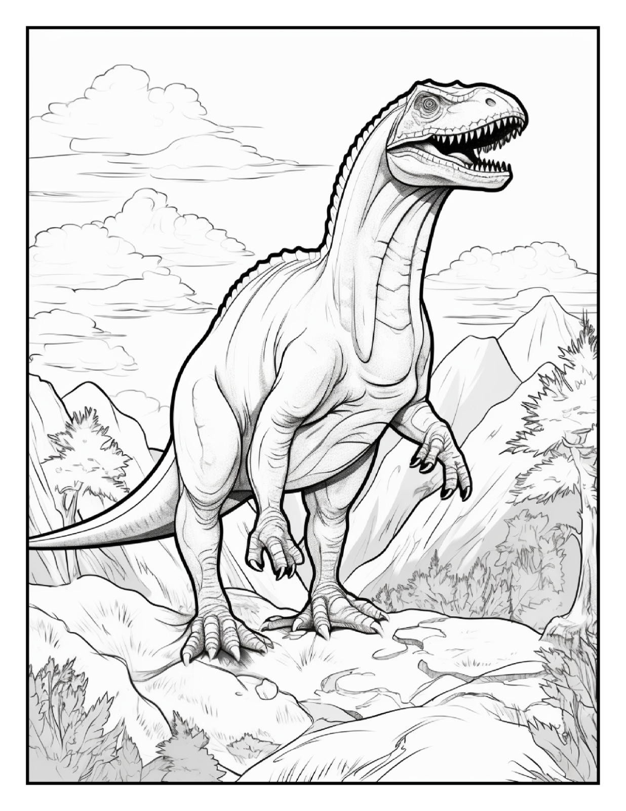 “Cute Dinosaur Coloring Book fun for allFun, Creative & Relaxing Art Pages