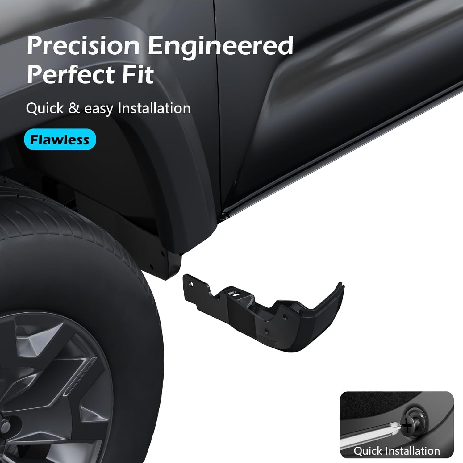 Mud Flaps Delete for GMC Sierra 1500 2019-2025, Durable ABS Material, No-Drill S