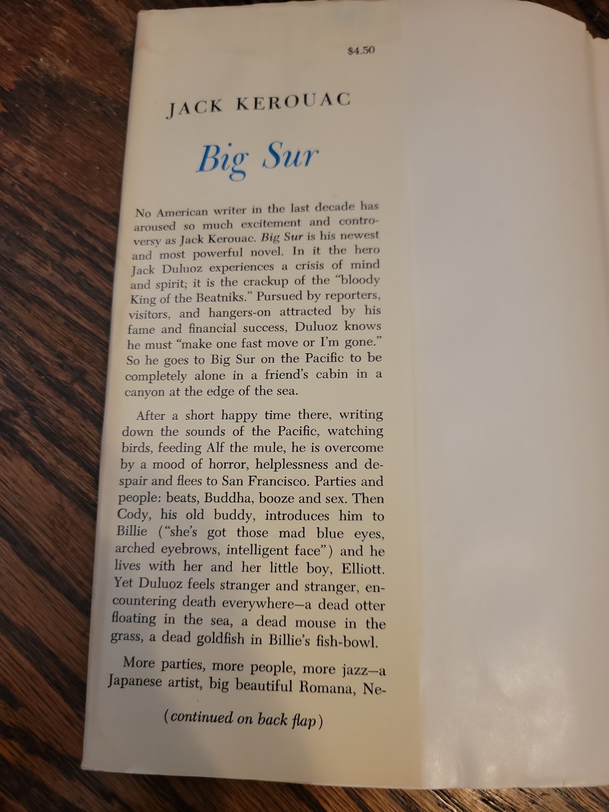Jack Kerouac / Big Sur 1st Edition 1962