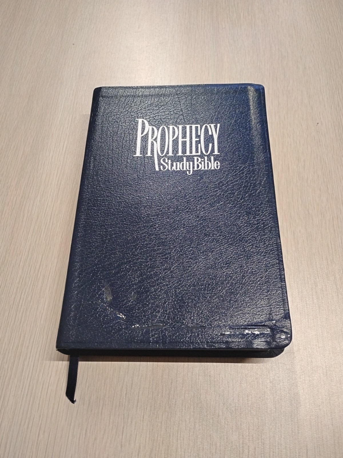 Prophecy Study Bible John Hagee NKJV 1997 Blue Bonded Leather Soft Cover