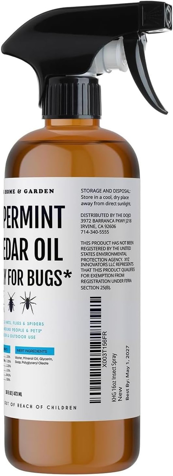 Peppermint Oil Spray for Bugs, Ants, Insects, Spiders, Roaches, Stink Bug. Pesti