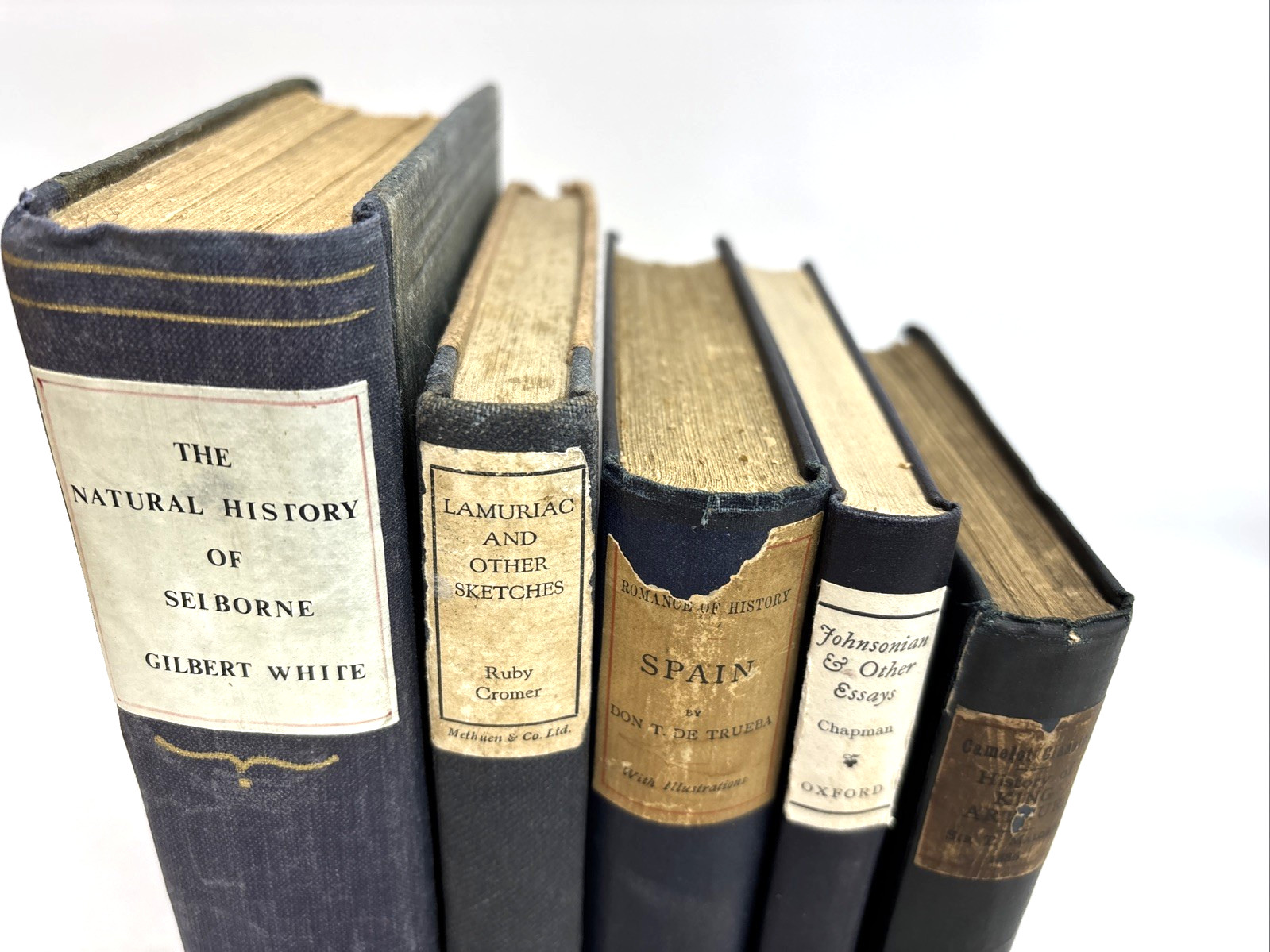 Collection of Old Books for Decoration. 14cm shelf space.
