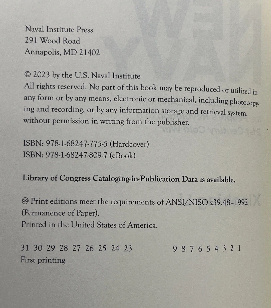 China’s New Navy: The Evolution of PLAN from the People’s Revolution to a 21st..