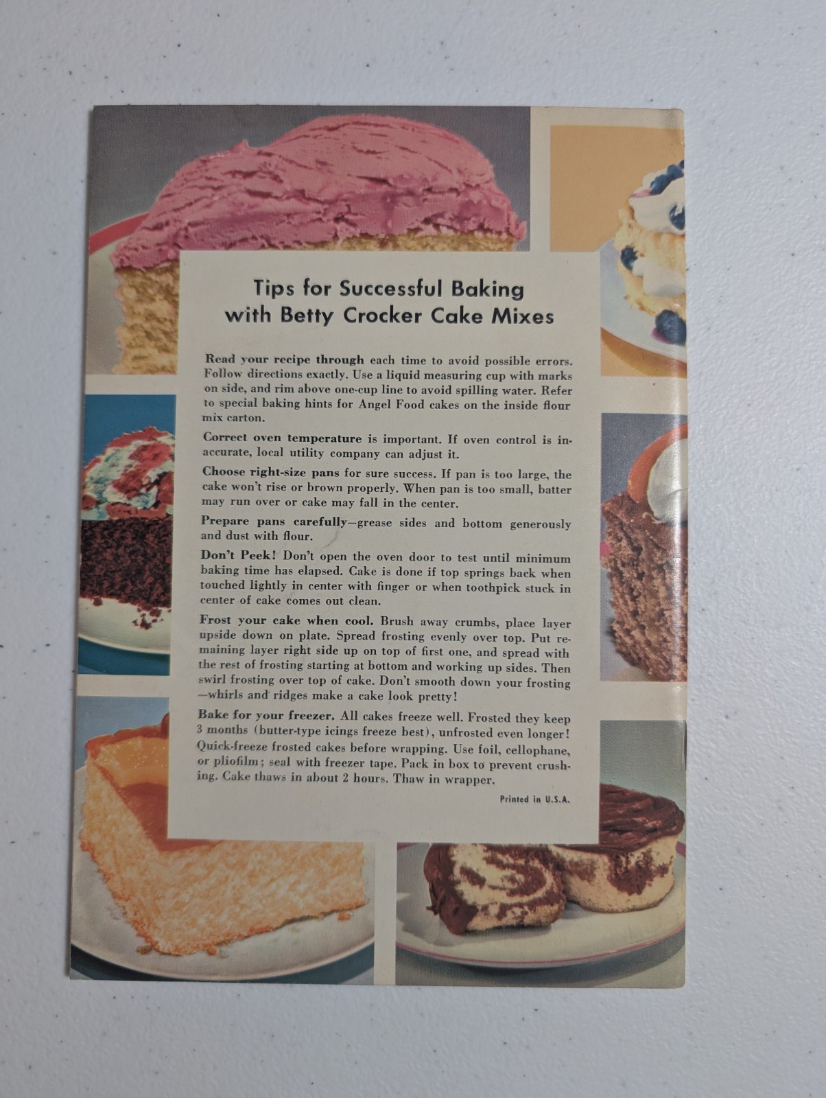 How To Have The Most Fun With Cake Mixes by Betty Crocker / 1960s Booklet