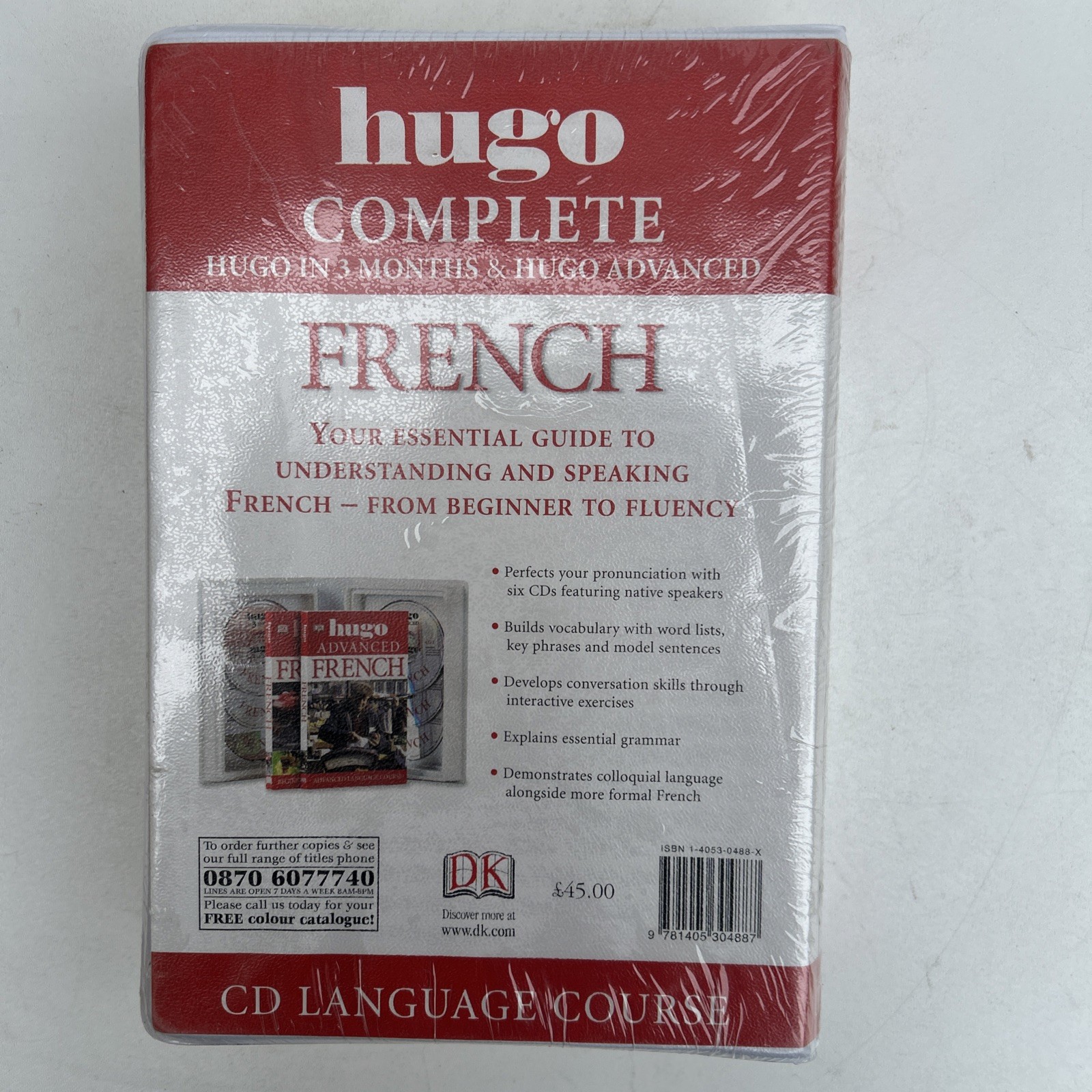 Hugo Complete French Language Course Beginner to Advanced,6 CDs & 2 Books Pack.