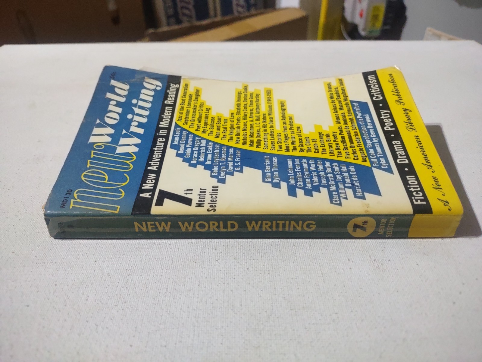 1955 NEW WORLD WRITING 7TH MENTOR SELECTION PULP PB BOOK JACK KEROUAC LOOSE PGS