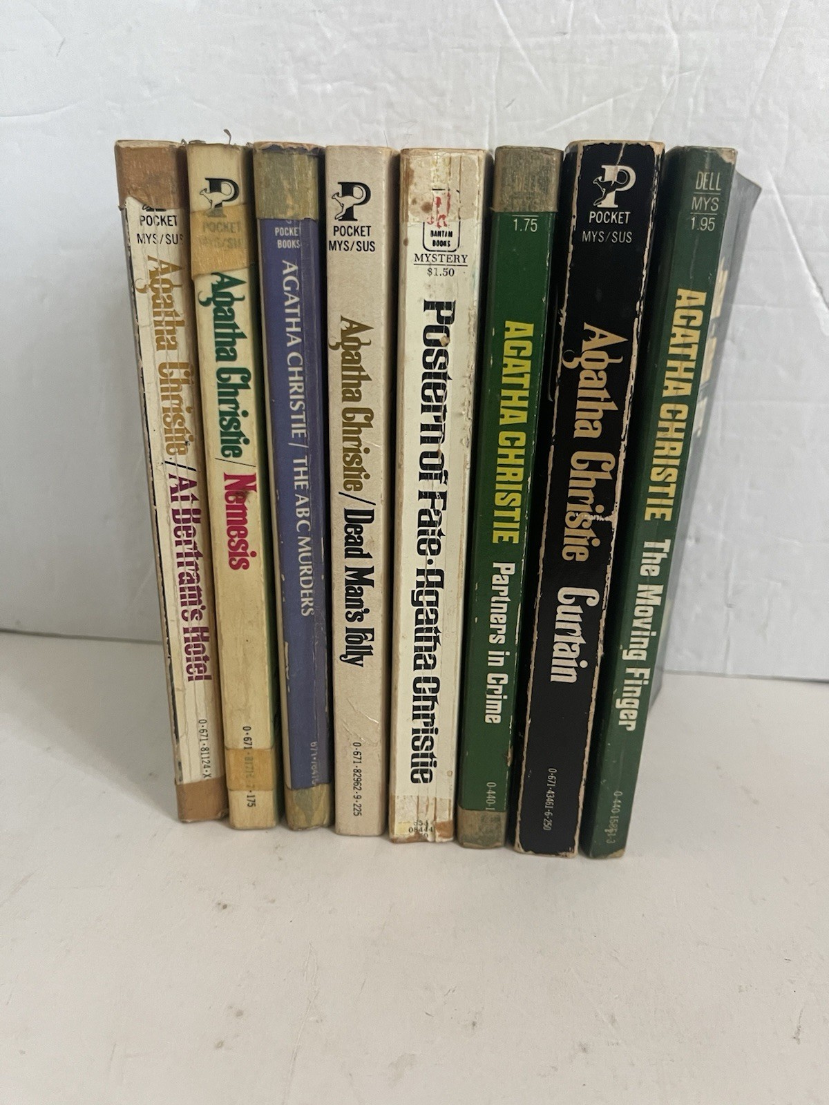 Lot of 8 Vintage Agatha Christie Paperbacks Mixed Titles & Years
