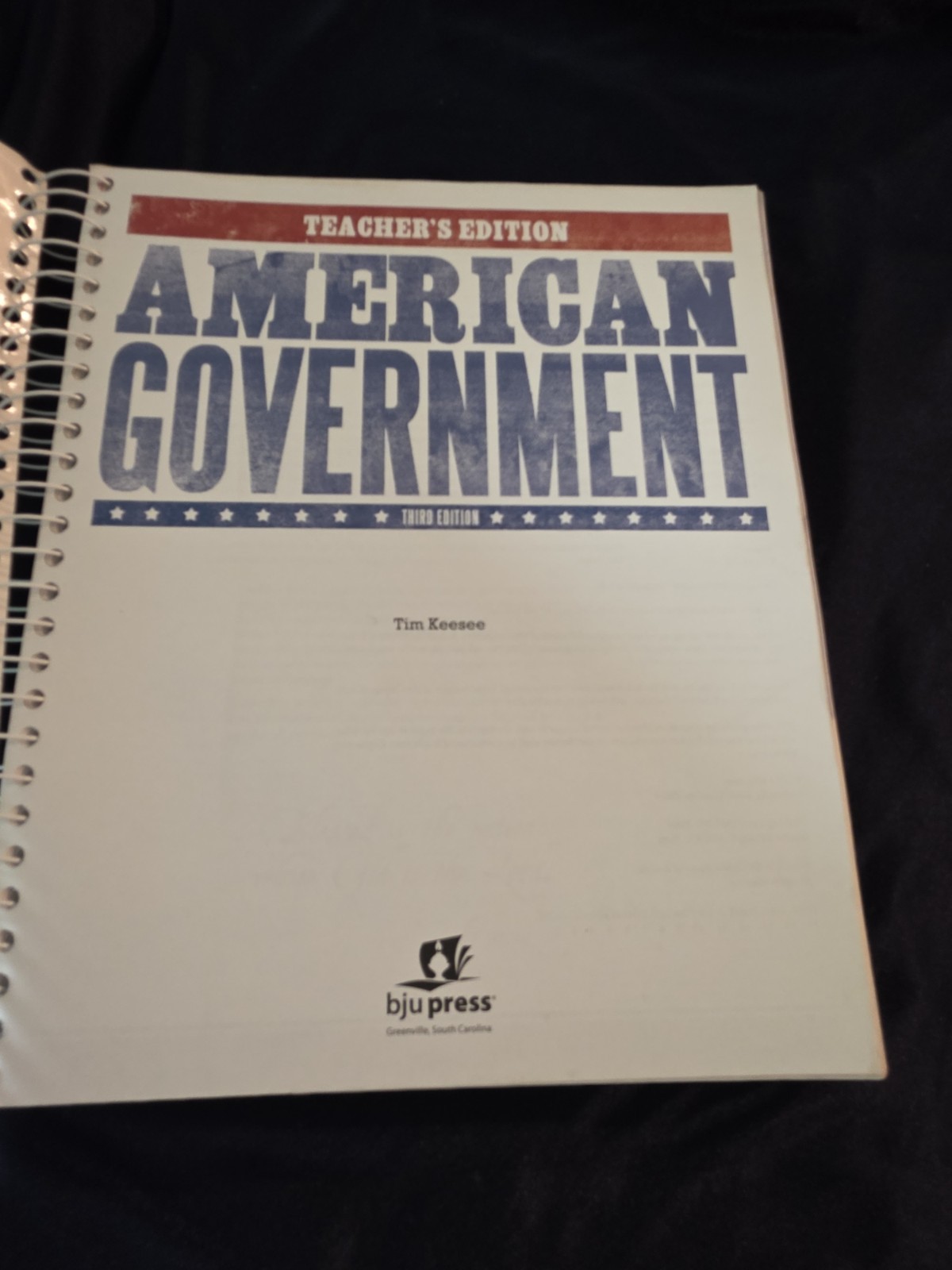 BJU American Government Teacher’s Edition With CD 3rd Edition