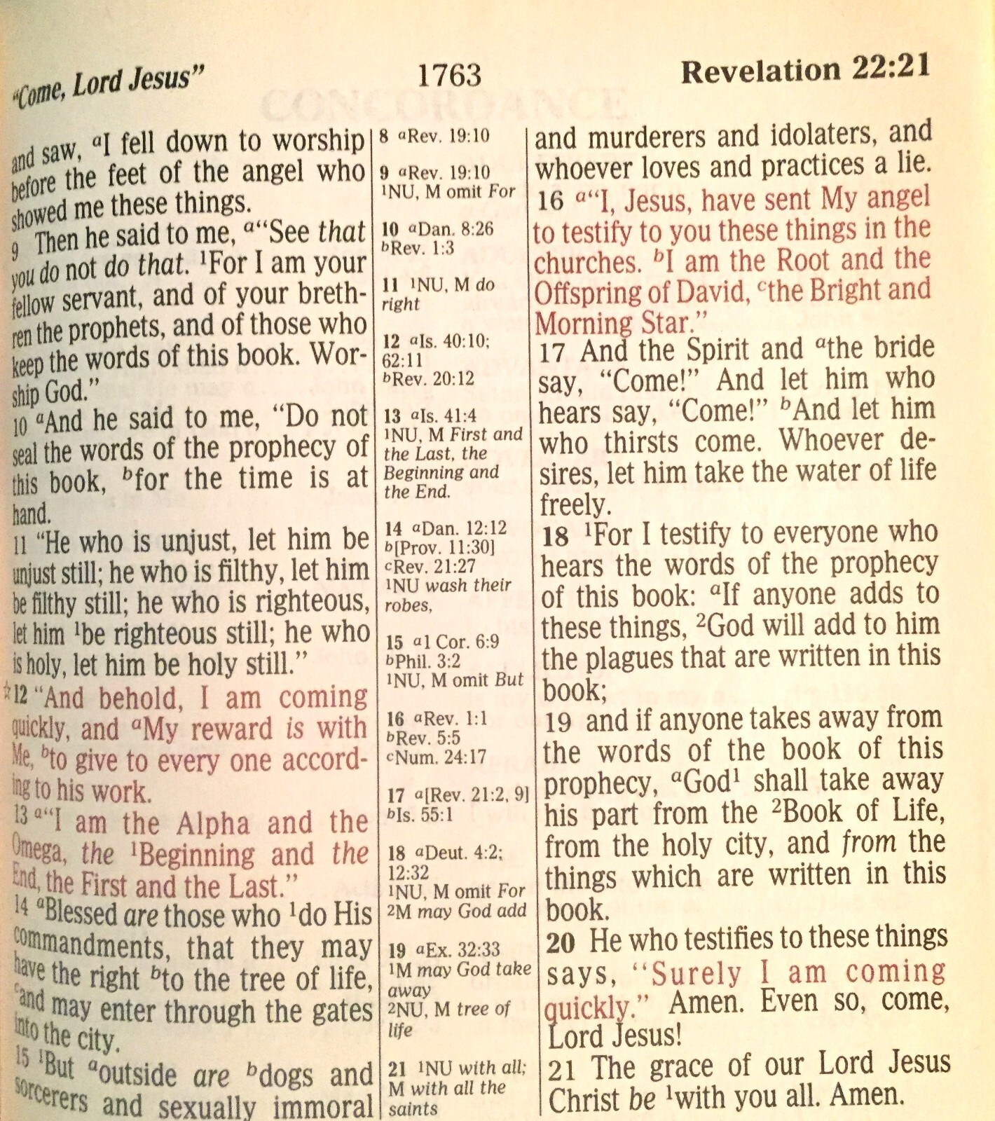 Holy Bible NKJV Giant Print Center Column Red Letter Edition Thomas Nelson 991BG