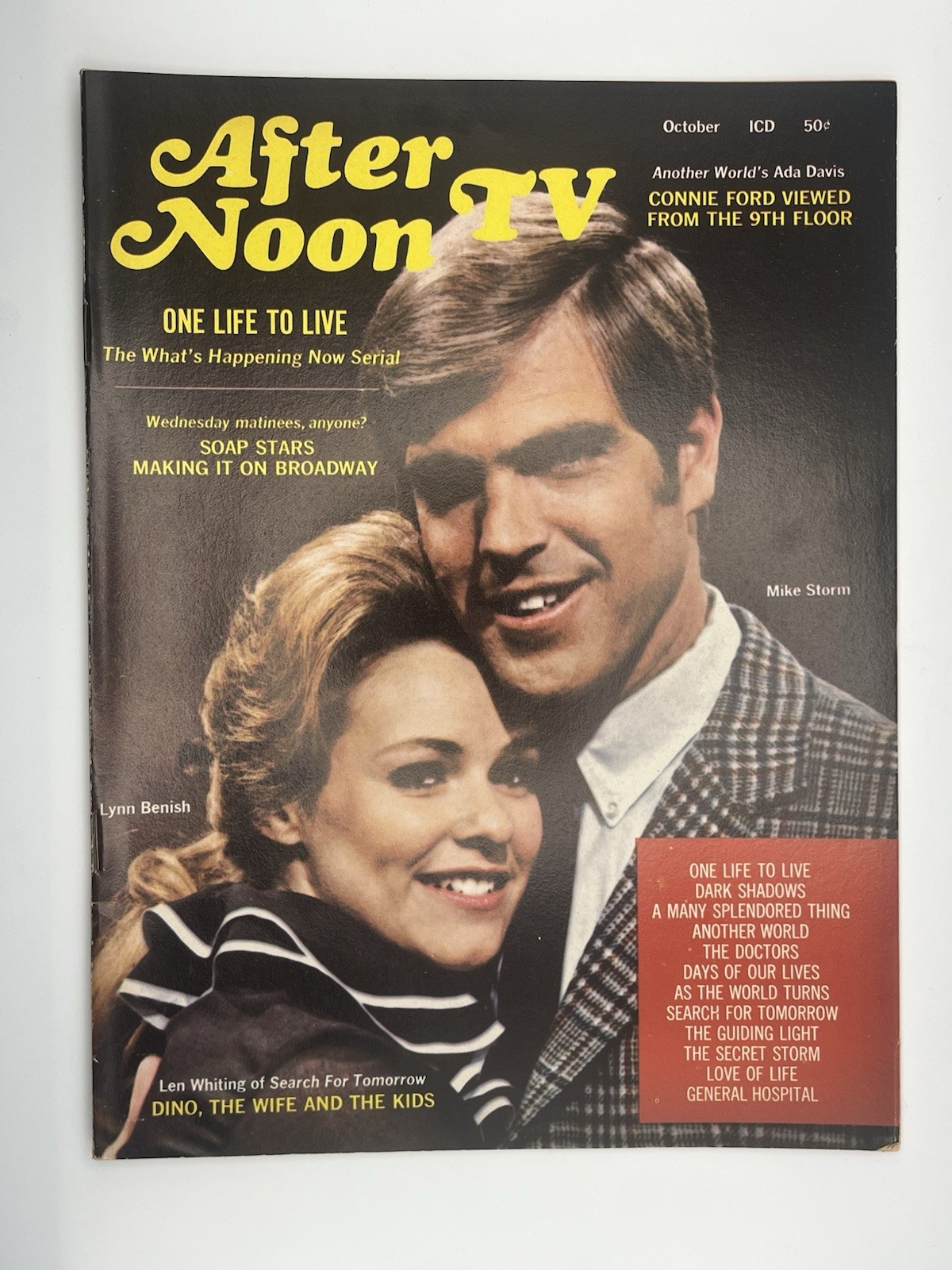 October 1969 After Noon TV Magazine Dark Shadows One Life to Live Mike Storm