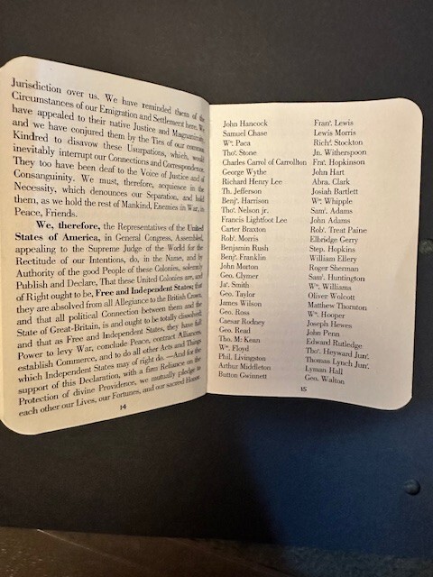 Pocket Constitution United States of America & Declaration of Independence Cato
