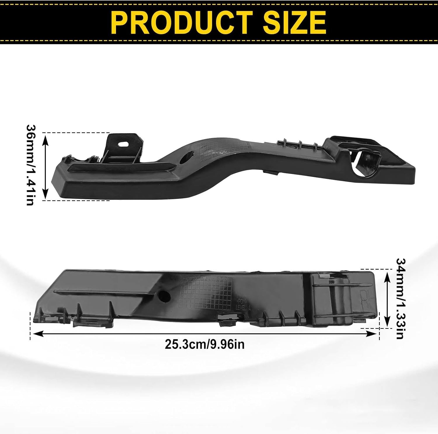 Front Bumper Left Right Bracket Set Compatible with Dodge Journey 2009-2018 Repl