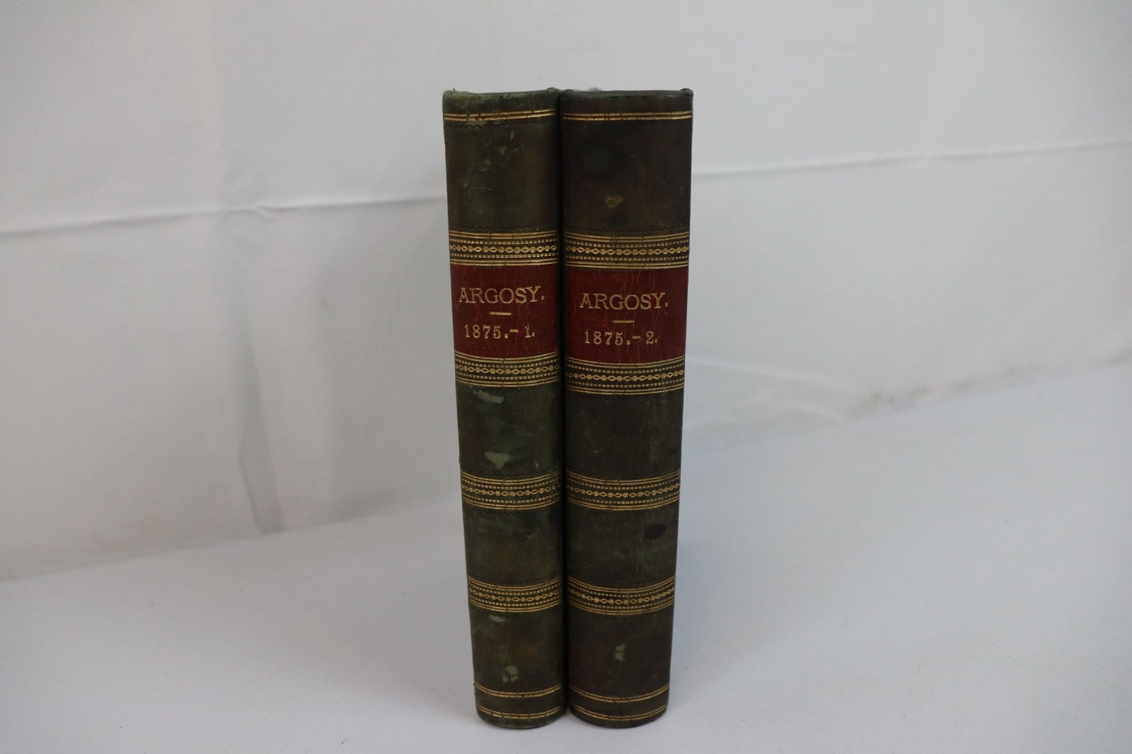 Argosy 1875 Volumes 1-2 Leather Bound Collectible Books Set