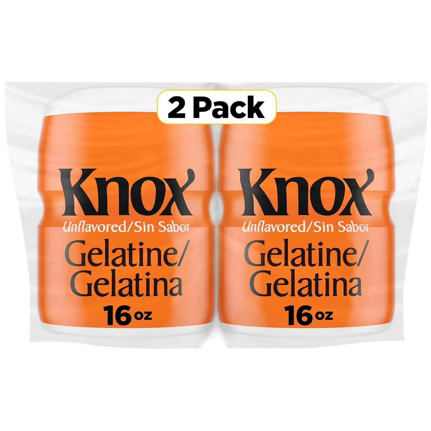 Knox Unflavored Gelatin, 2 Ct Pack, 16 Oz Canisters
