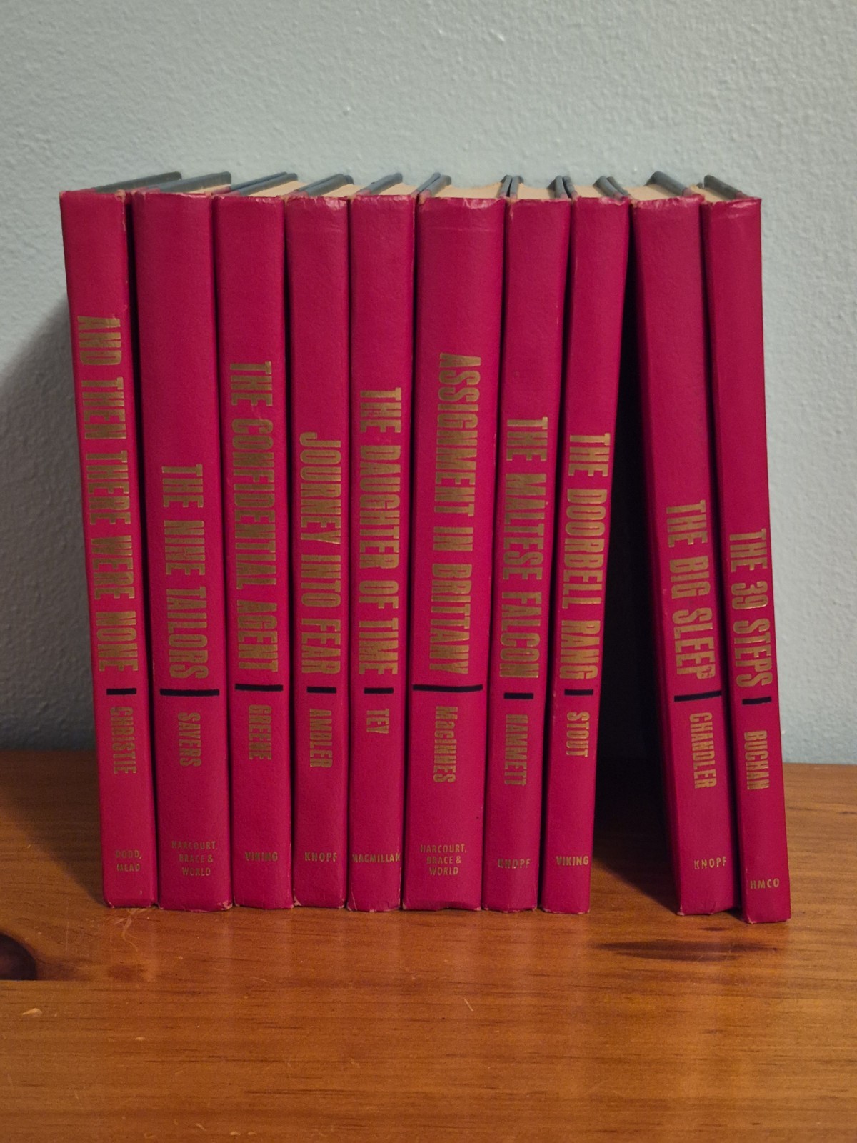 10 Hardcover Vintage Mystery Books Novels Collection