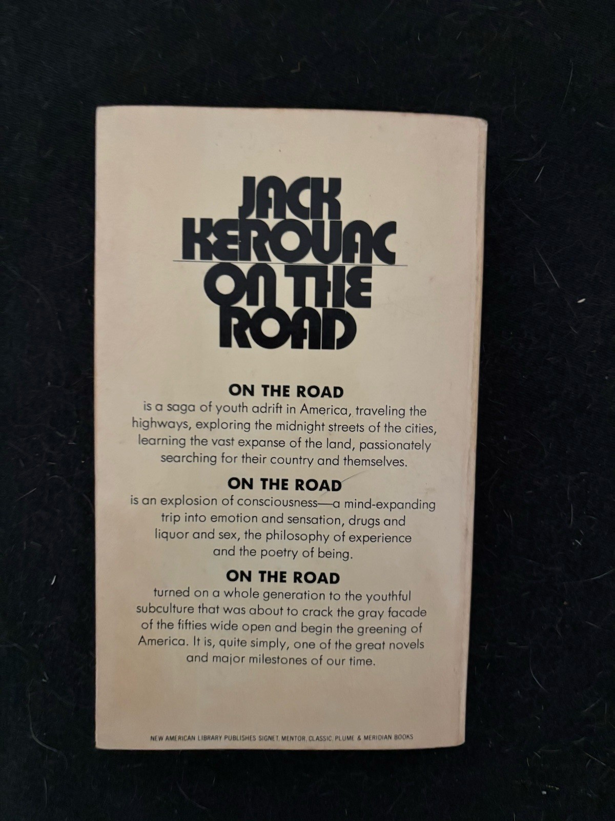 Jack Kerouac On The Road Vintage Paperback Book Beat Generation Classic