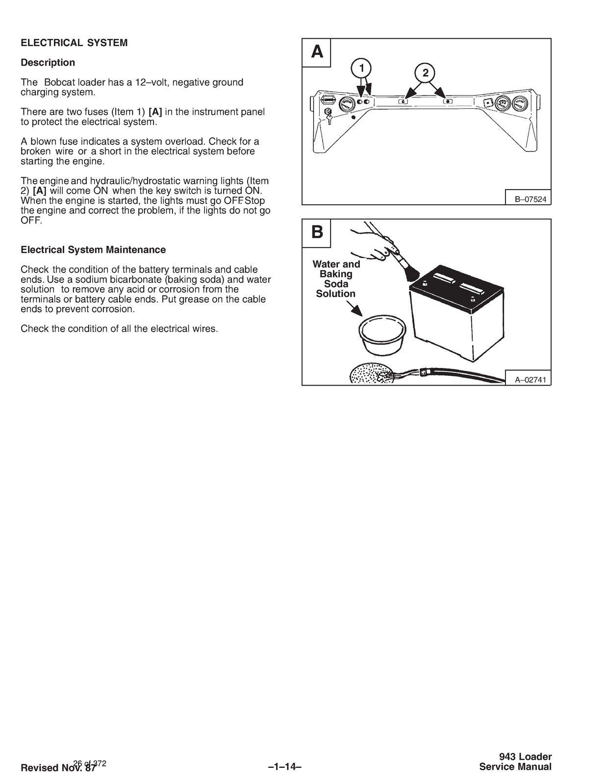 BOBCAT 943 Skid-Steer Loader Service Manual 1986 – BOUND – COVERS – XL FOLDOUTS