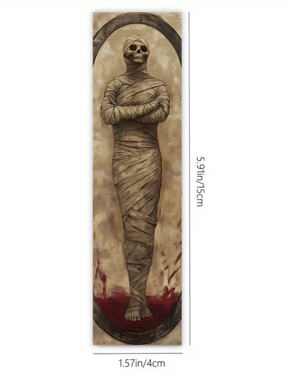 HORROR BOOKMARKS DARK AESTHETIC – SKELETONS, MUMMIES & MYSTERIOUS PATTERNS