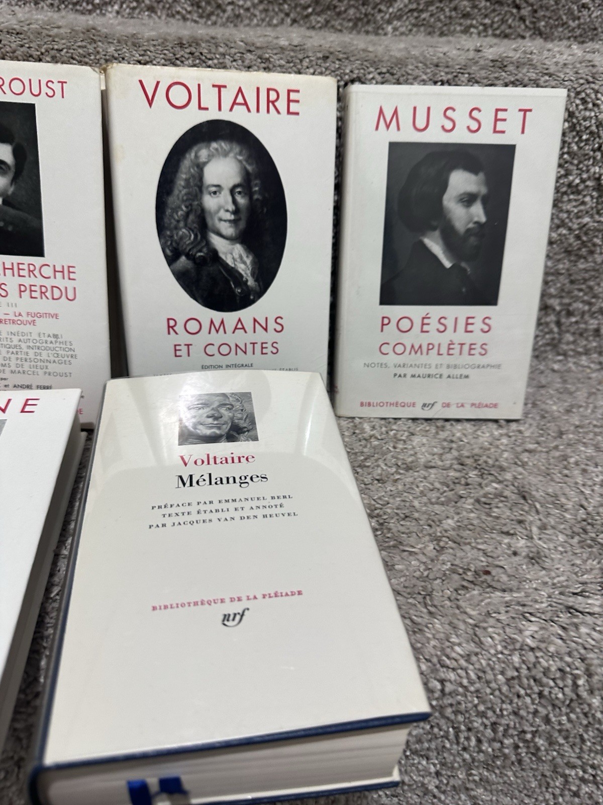 Bibliothèque de la Pléiade French Hardcover Books Lot Of 6