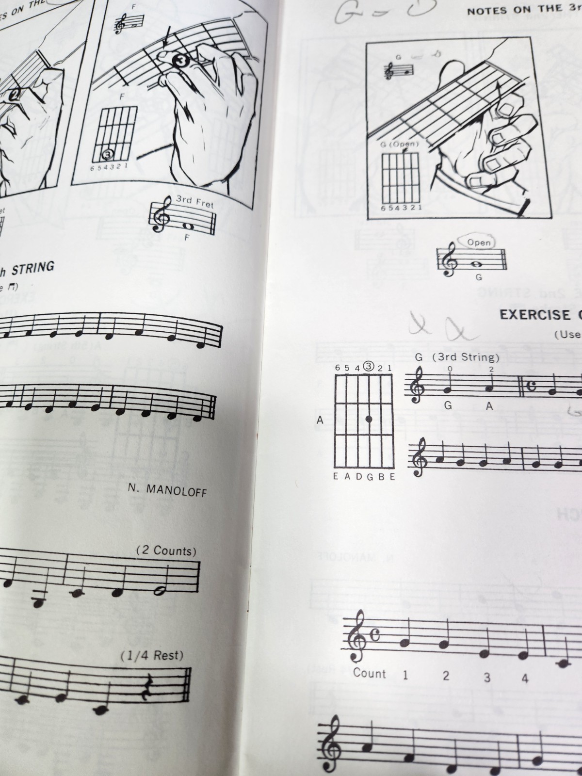 Spanish Guitar Method by Nick Manoloff (Book 1; New Revised Edition) 1968, PB