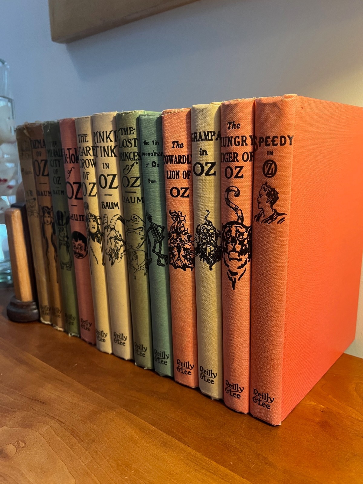 Wizard of OZ Book Set 12 Hardcover mid-century reprints