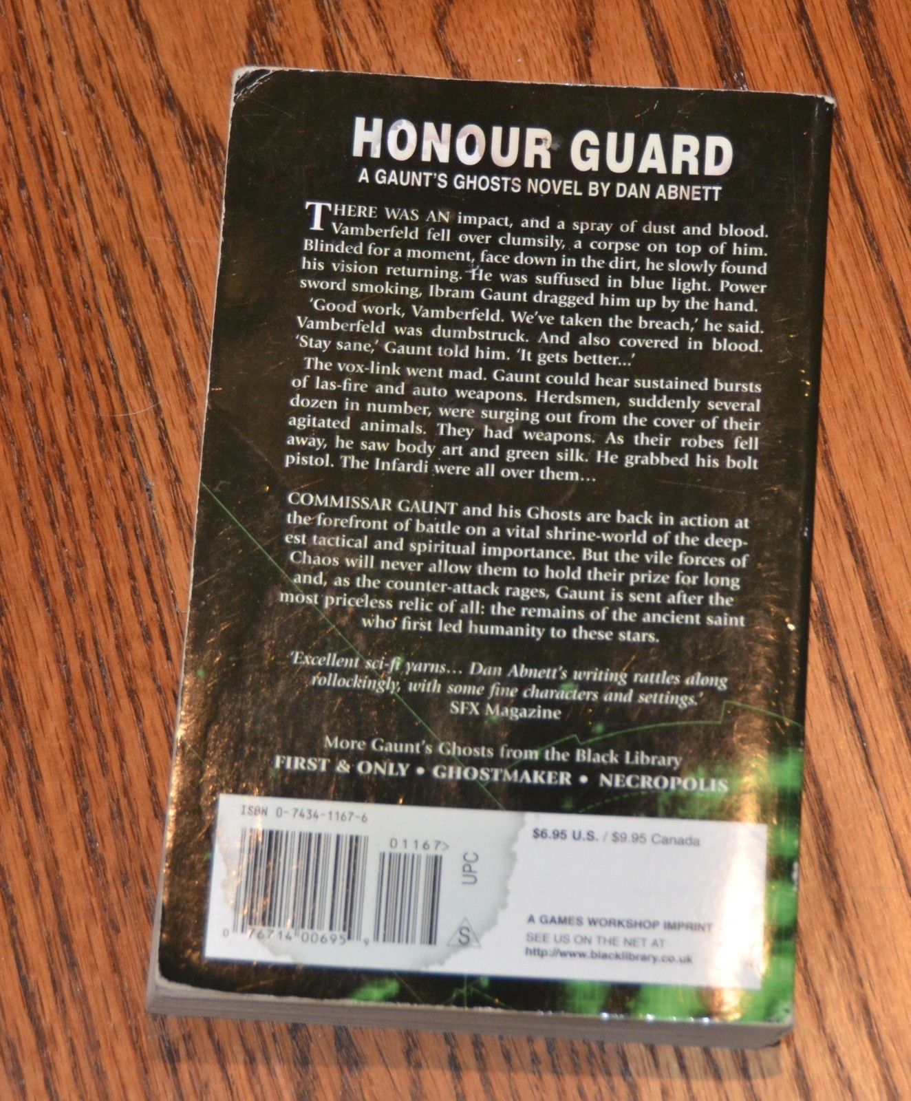 Honour Guard Warhammer 40k Gaunt’s Ghost Paperback Book Dan Abnett 2001 1st M3