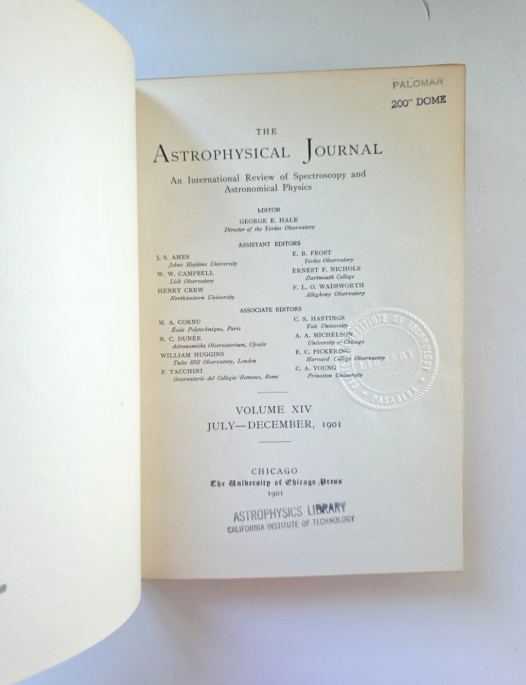 The Astrophysical Journal 1901 Complete Vols 13 & 14 Leather Chicago Press Rare