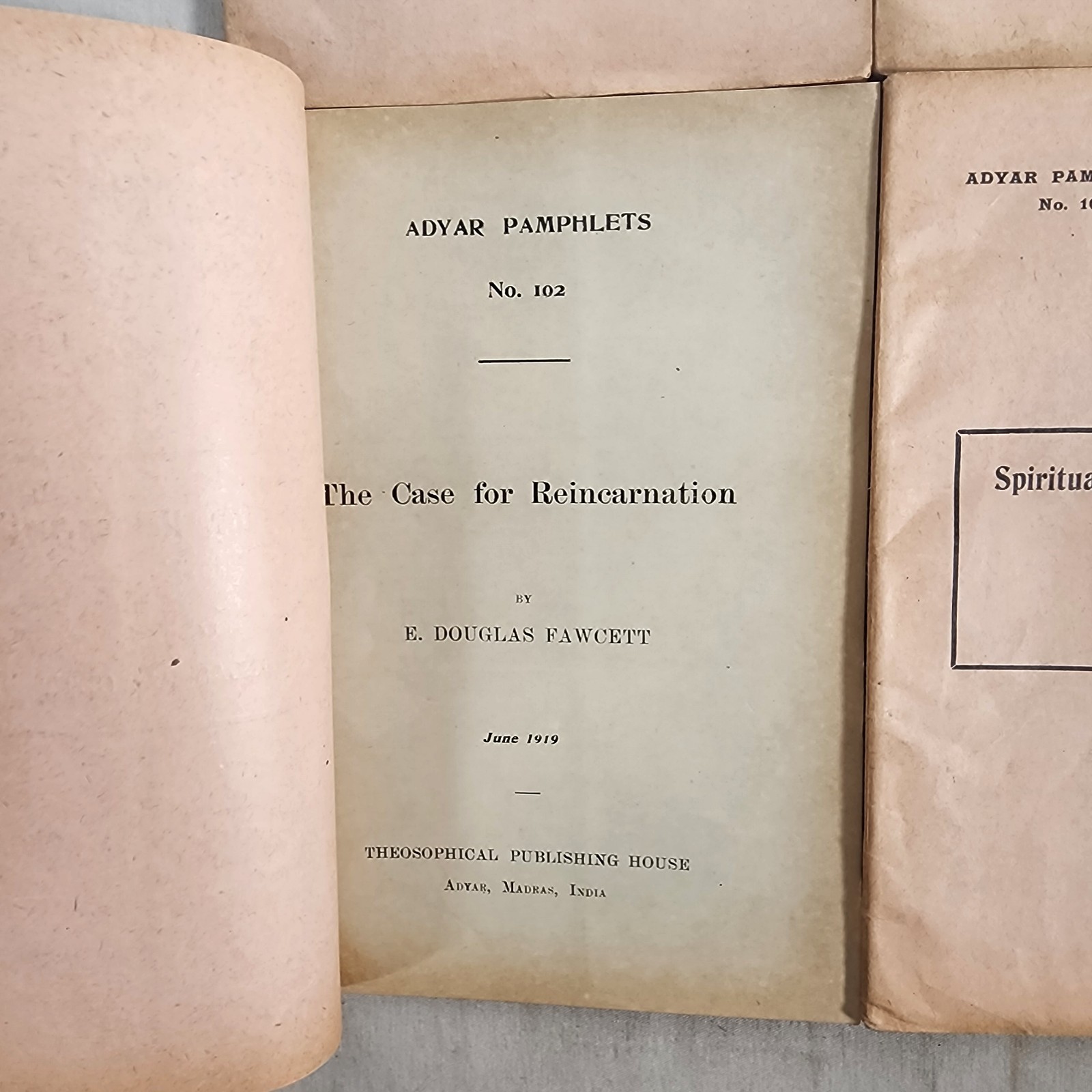 1916 – 1919 Adyar Pamphlets Lot 9 Besant, Leadbeater, Pascal, Wybergh, Theosophy