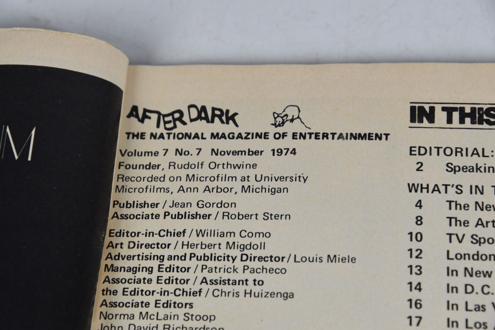 Vintage After Dark Magazine Nov 1974 Raquel Welch Wild Party Gay Interest LGBTQ