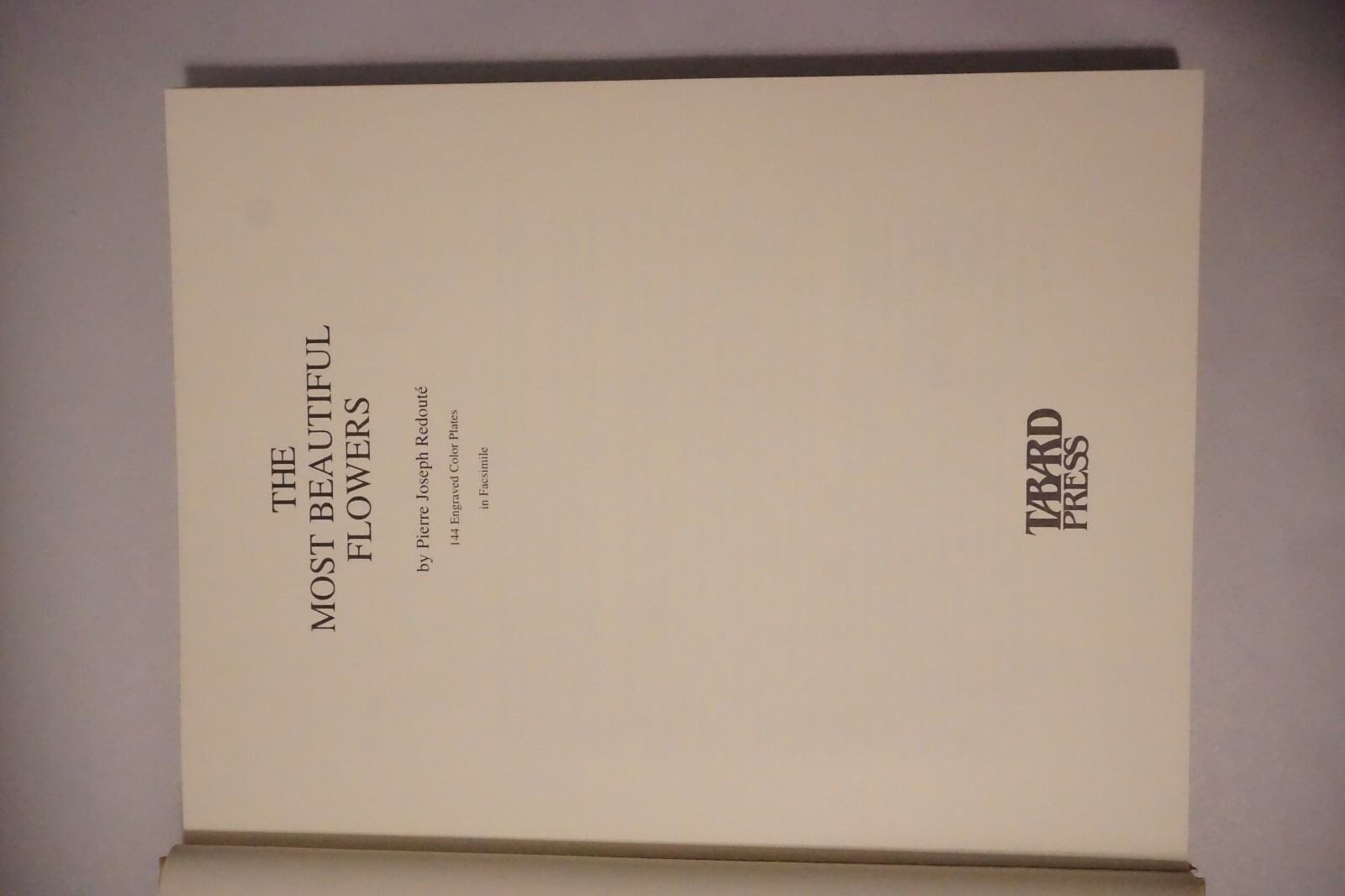 The Most Beautiful Flowers by Pierre Joseph Redoute 1981 HC DJ