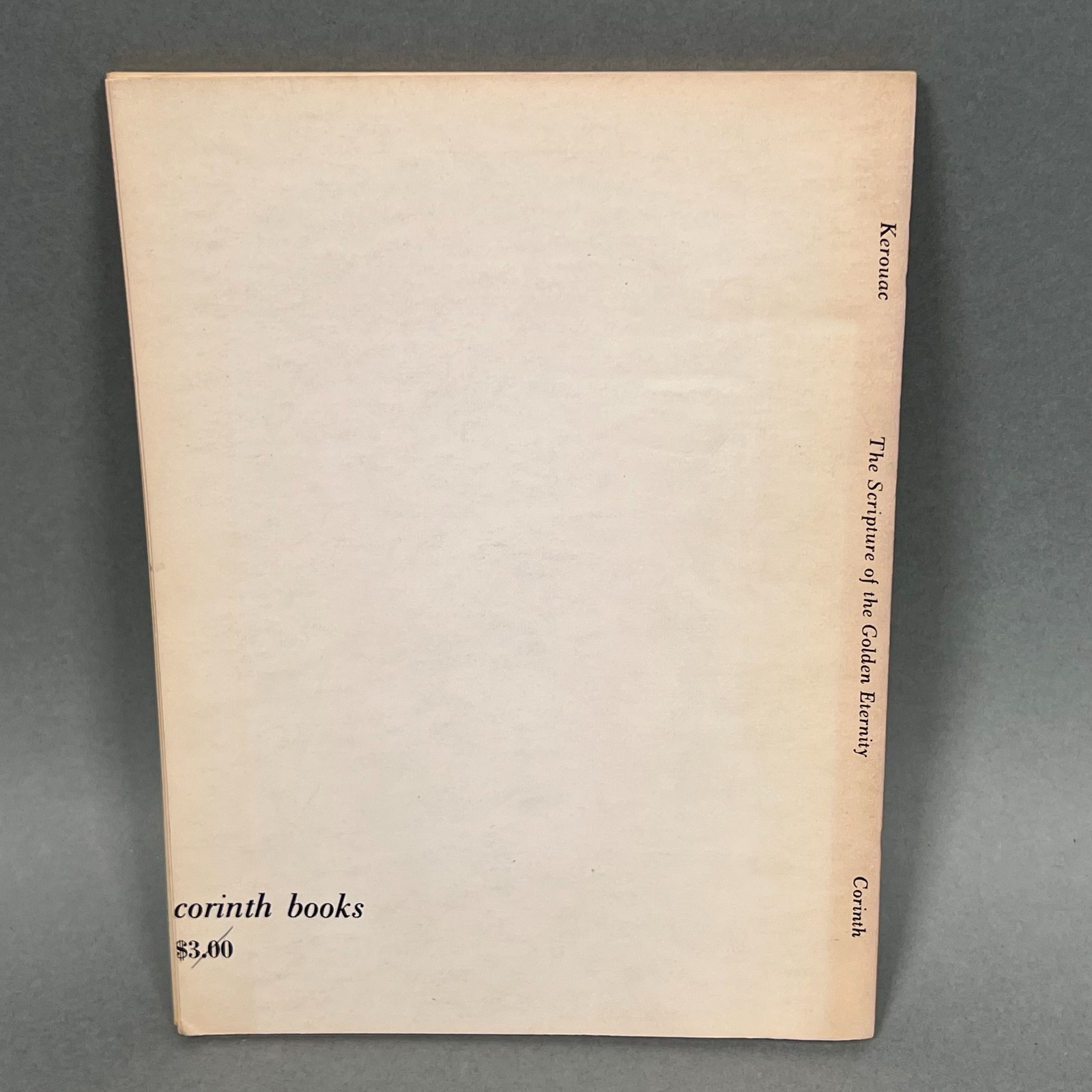 RARE 1974 Jack Kerouac: The Scripture of the Golden Eternity NICE Totem Corinth