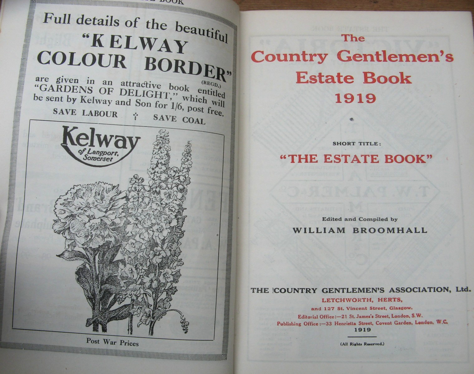 1919 The Country Gentlemen’s Estate Book
