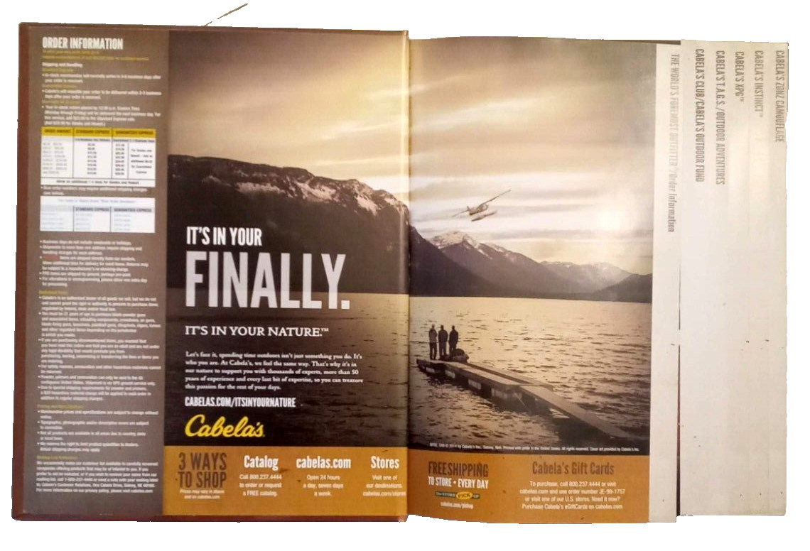 Cabela’s Special Limited Edition Catalog 2014 Hard Cover 922 pg Hunting Fishing