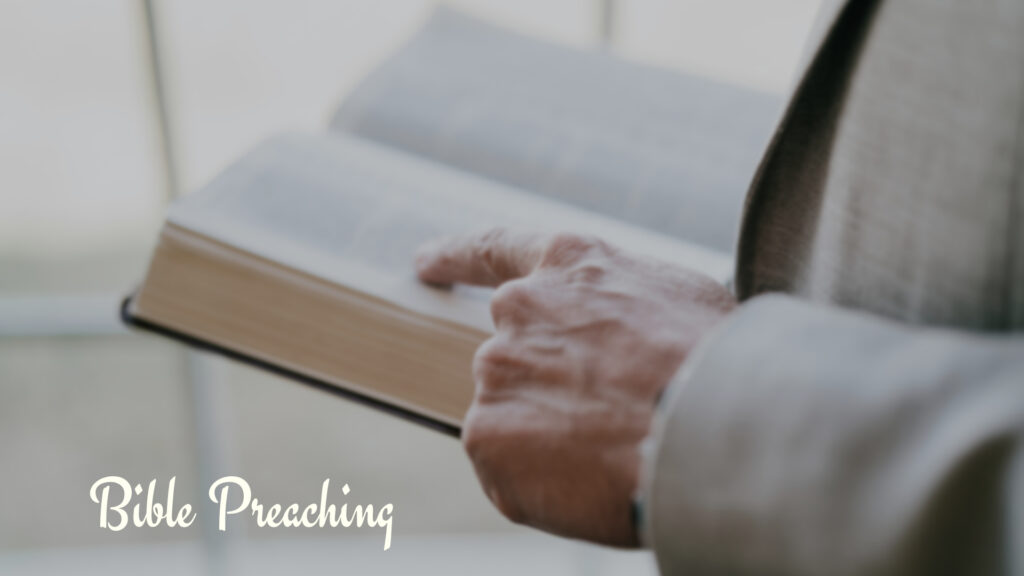 Preaching occurs in our worshp assembly, with the message coming directly from the Bible at Oak Grove Church of Christ.